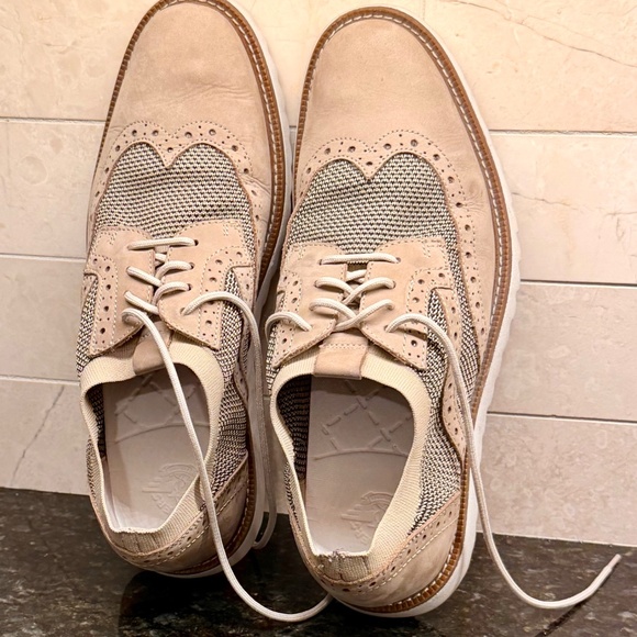 Dockers Hawking Smart Series Knit & Leather Wingtip Oxfords - Oatmeal main image 4